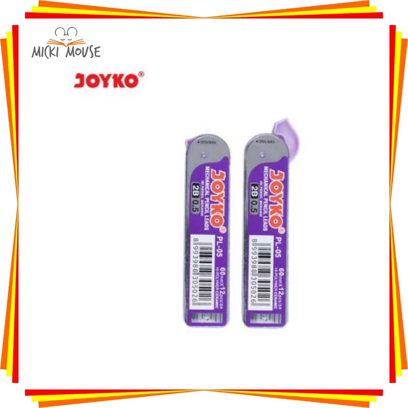 

(1 tabung) Lead Pencil 0.5 2B / Isi Pensil Mekanik Joyko PL-05 2B (0,5 mm)
