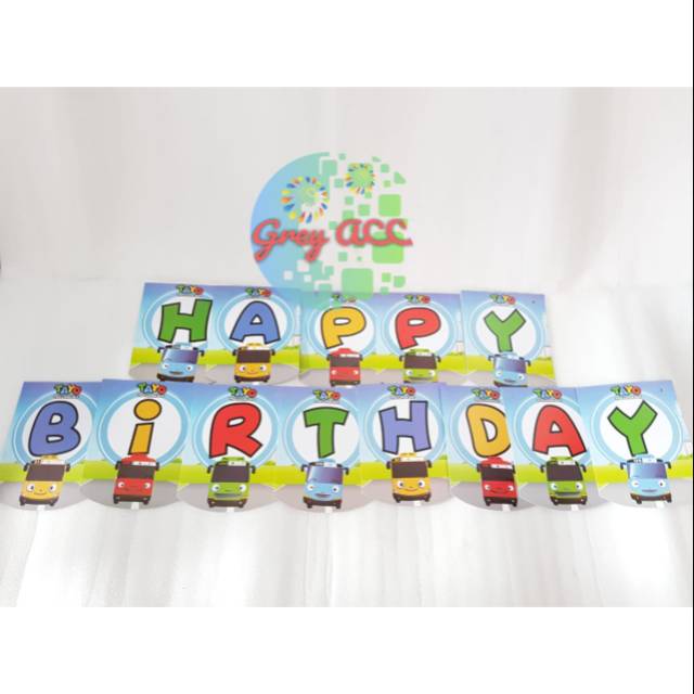 Banner Happy Birthday Tayo / Banner Tayo / Banner Happy Birthday / Tayo