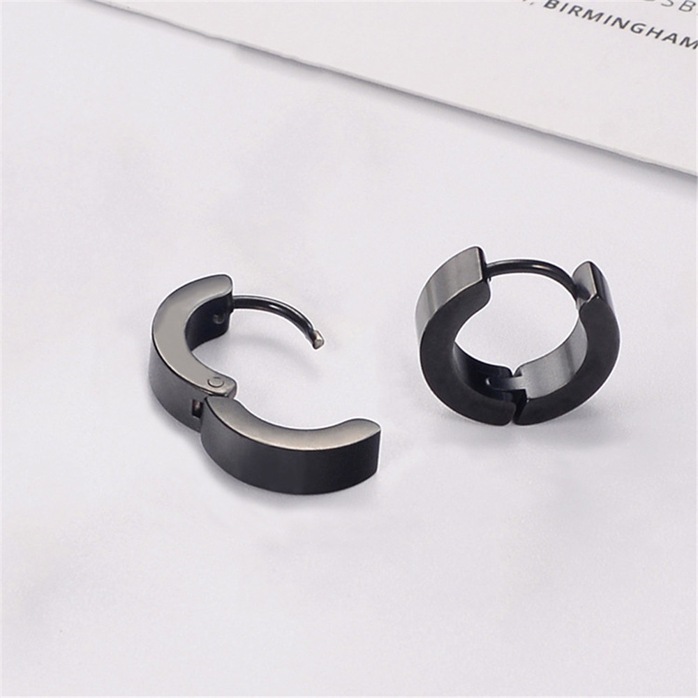 【COD Tangding】1PC Men Titanium Steel Earring Retro Hip Hop Earstuds Fashion Accessories Jewelry