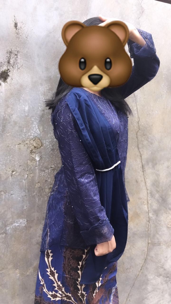 Set Couple Amalia Navy Maura Couple Sania Ruffle Batik Couple Ori