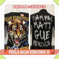 kaos baju distro pria - kaos bola lokal persija macan kemayoran 3d - kaos supporter pria/