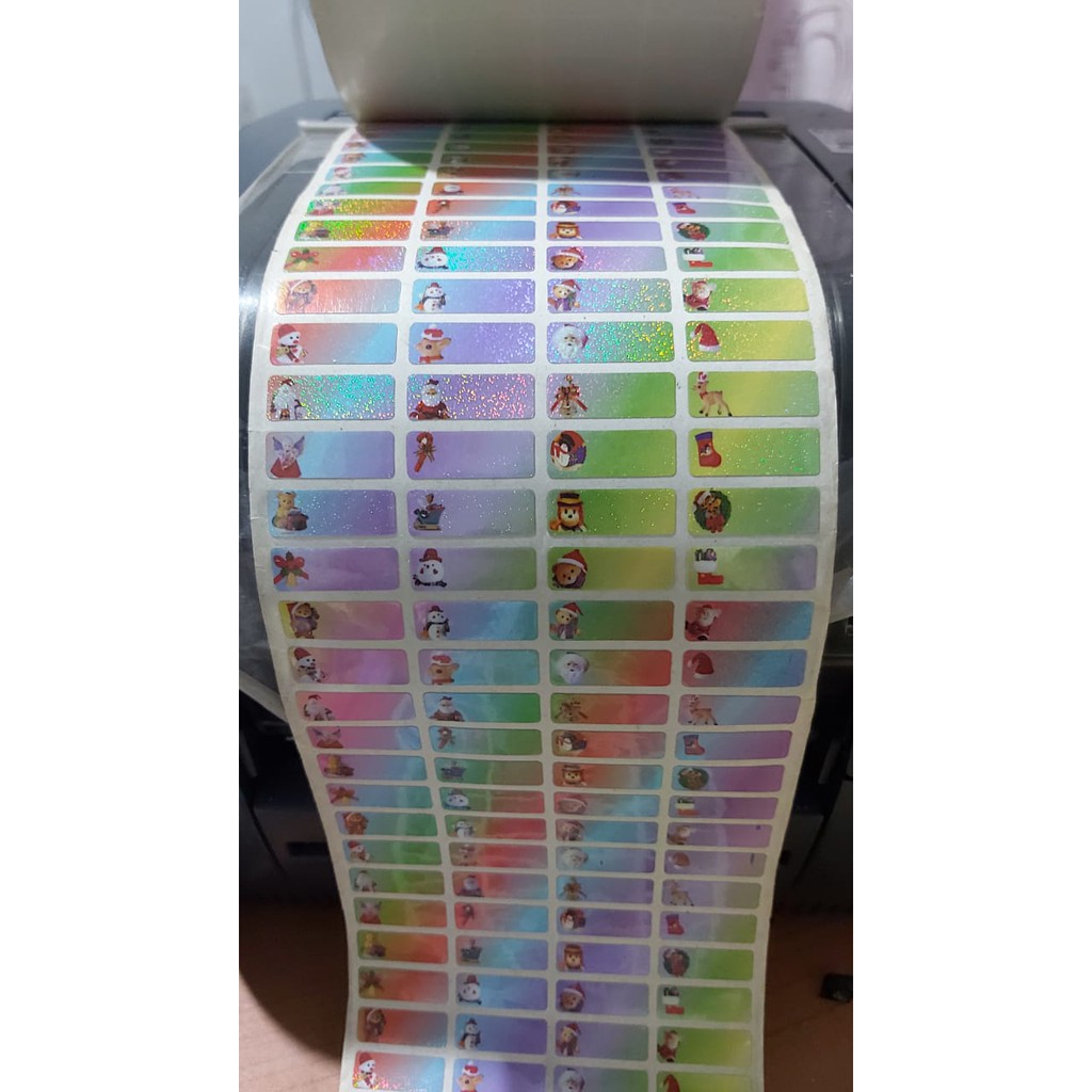 

Stiker Label Nama christmas ornaments Anti Air Waterproof Anti Sobek