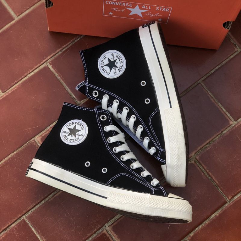 ( New Box ) Converse 70s Black White High Premium