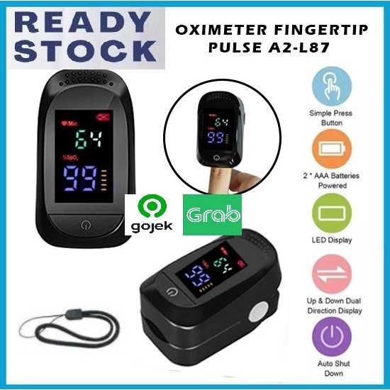OXIMETER FINGERTIP PULSE A2-L87 Alat Ukur Murah Kadar Oksigen LSSS