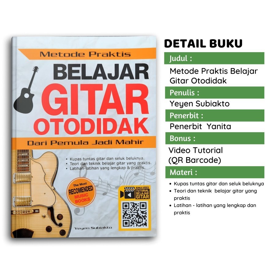 Buku Metode Praktis Belajar Gitar Otodidak - Yeyen Subiakto