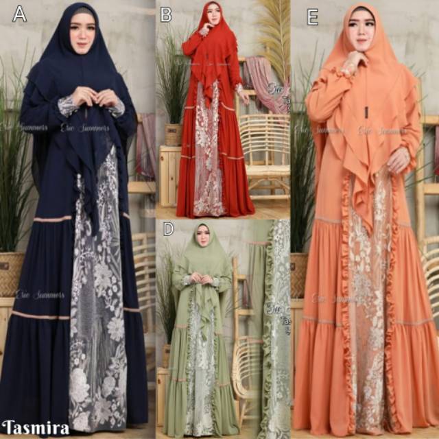 READY Gamis Kondangan Brukat Set Syar'i Tasmira Original by Eric Summer's