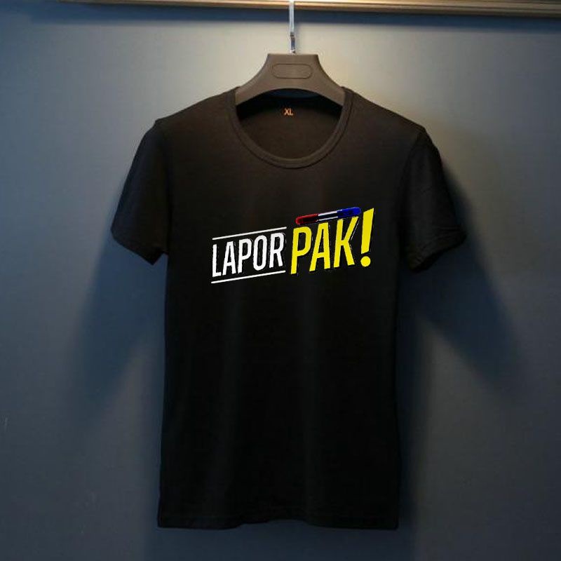 KAOS TRENDING LAPOR PAK/KAOS BAJU TERLARIS COD