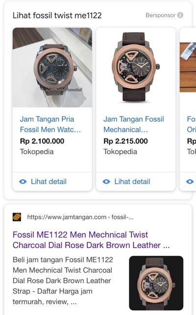 Jam Tangan Fossil Twist Me1122 Second Edisi Dijual Sayang Shopee Indonesia