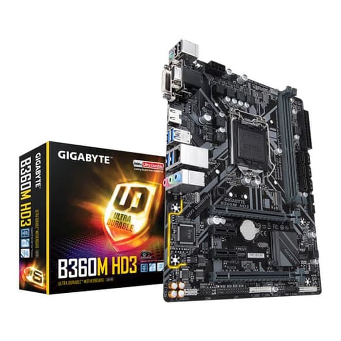 GIGABYTE B360M HD3 MOTHERBOARD (Socket 1151 Coffee Lake)
