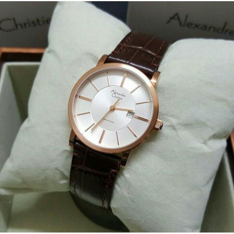 JAM TANGAN WANITA ALEXANDRE CHRISTIE AC 8344 AC8344 KULIT ORIGINAL