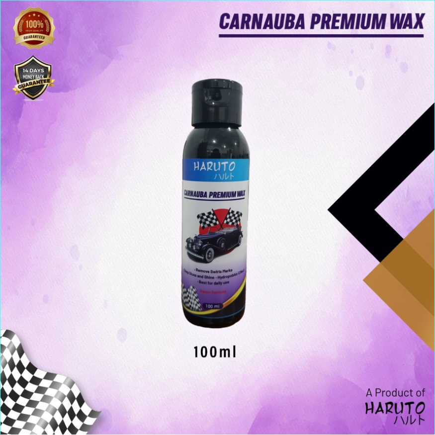 Carnauba premium wax 100ml by Haruto Pengkilap body motor dan mobil