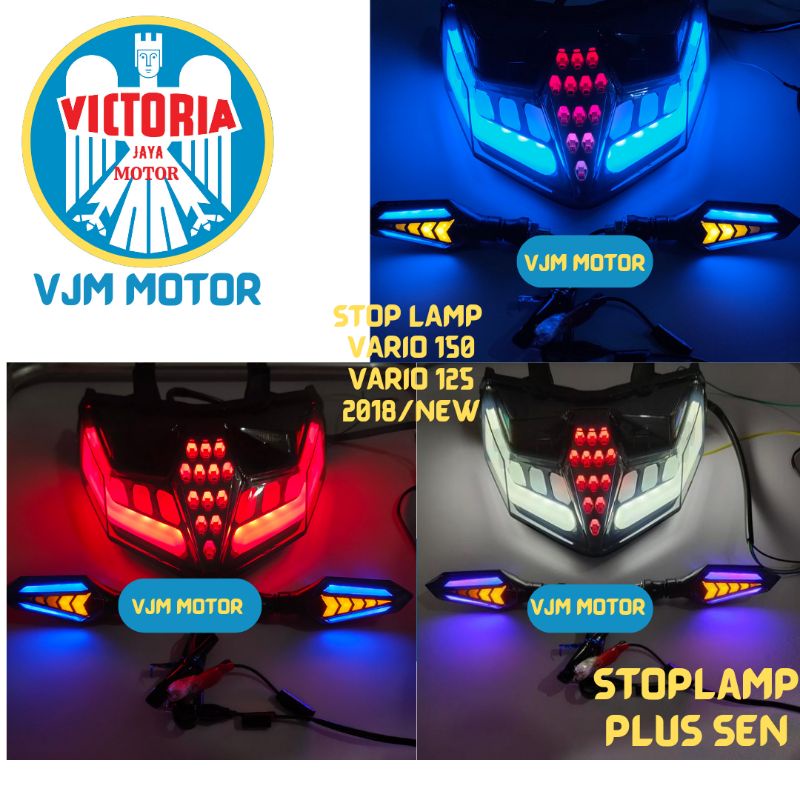 STOPLAMP VARIO 125 150 NEW 2019 2020 2021 PLUS LAMPU SEN SEPASANG BIRU MERAH PUTIH