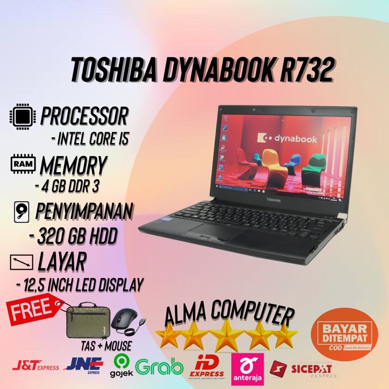 Laptop Toshiba Dynabook R732 Core I5 Slim