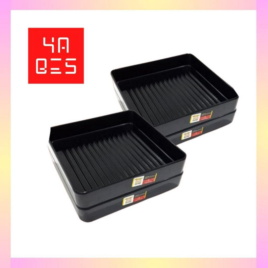 Piring Melamin Kotak Susun 6,25 inc Hitam Golden Dragon Piring Wagyu Unik Piring Daging Shabu YABES