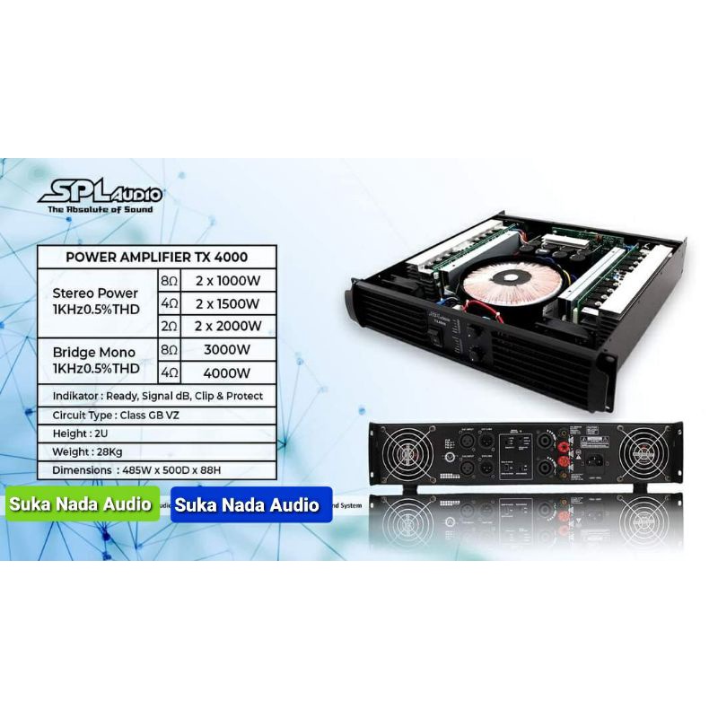 SPL Audio Power Amplifier TX 4000