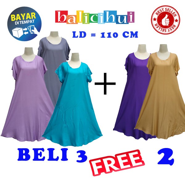 DASTER PAYUNG POLOS Daster Bali Polos Murah Daster Bali Baju Tidur Beli 3 Bonus 2