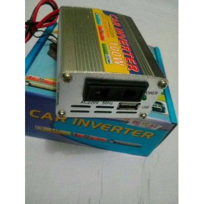 Power Inverter/Car Inverter 100W Perubahan Arus DC12V-AC220V+Port USB