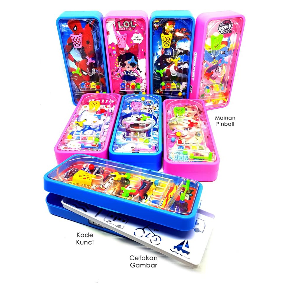 

Kotak pensil kode mainan pinball tempat pensil anak sekolah