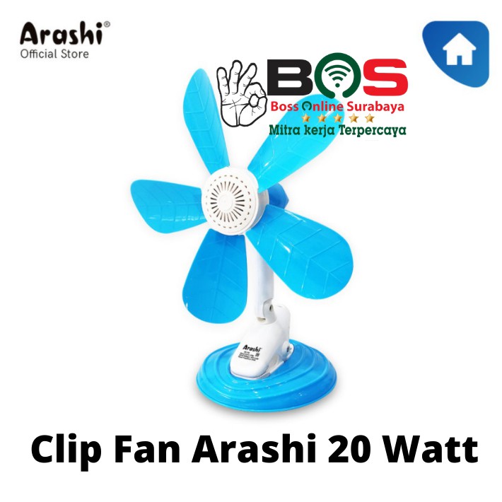 Arashi Kipas Angin Meja Kipas Angin Jepit 3 in 1 AR-138 20 Watt