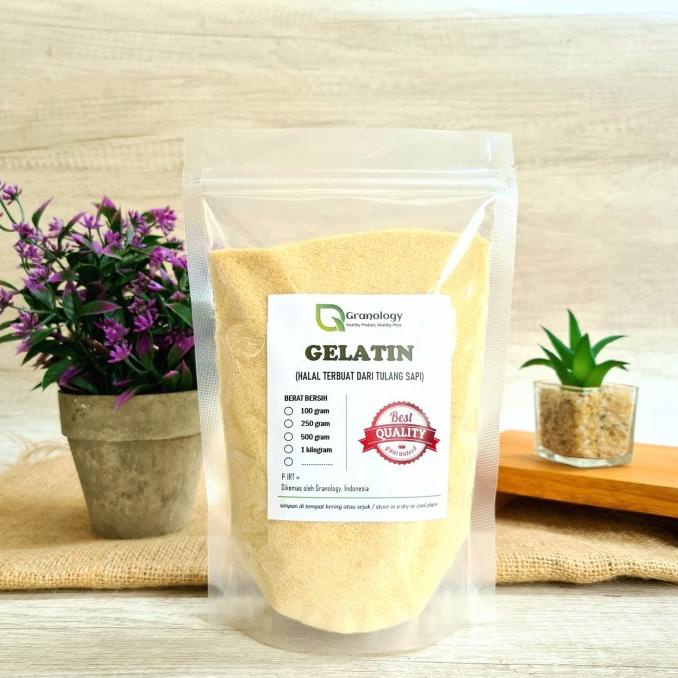

Gelatin Bubuk Halal Premium Import (500 gram) by Granology TERLARIS TERPERCAYA ORIGINAL
