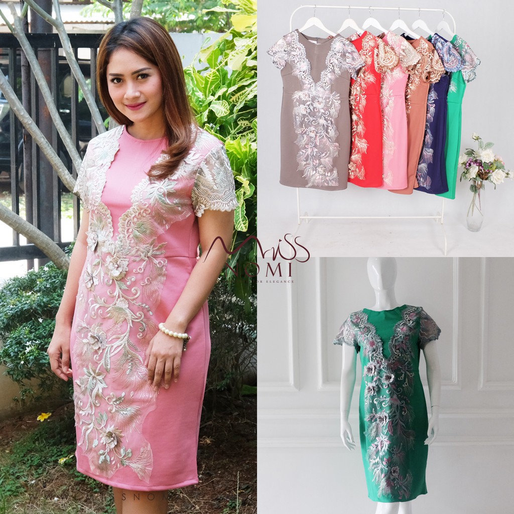 Ladies Fashion Midi Dress Pendek Bunga Gaun Wanita Dress Ladies Fashion Midi Dress Pendek Bunga Gaun Wanita Dress