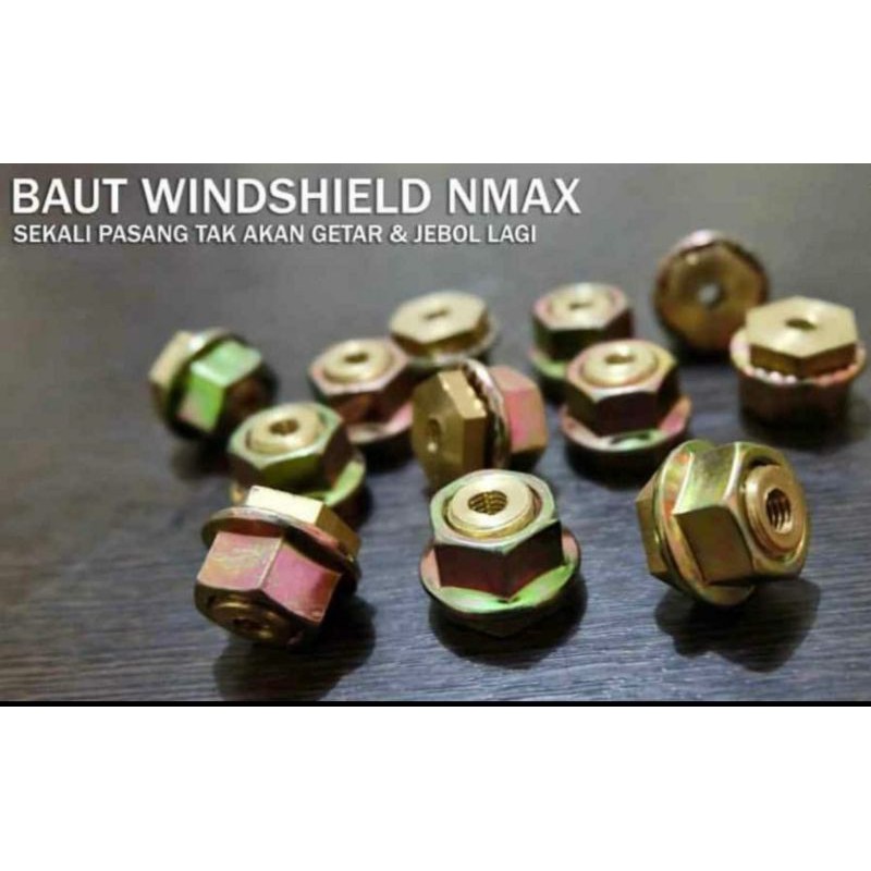 Baut Visor Nmax / Baut Windshield Nmax / Baut Anti Jebol Nmax 4 pcs Harga 1Set