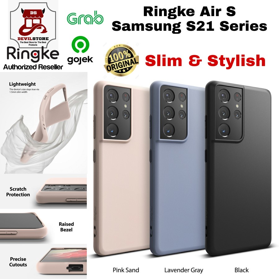 Case Samsung Galaxy S21 Ultra S21 Plus Casing S21 Ringke Air S Slim