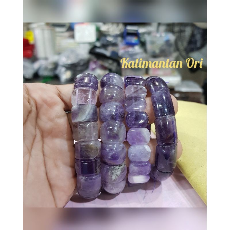 Gelang Kecubung Ungu Asli 100%