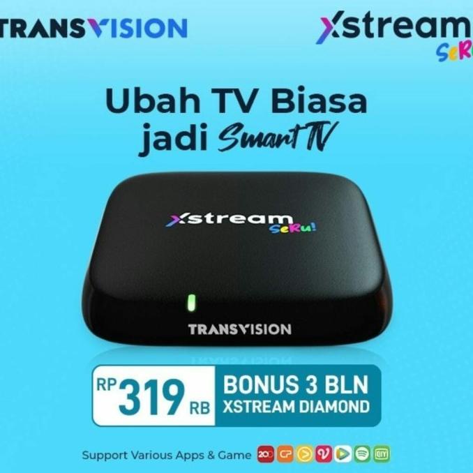 Xstream TransVision TV Box Android FREE Open All Channel 3 Bulan