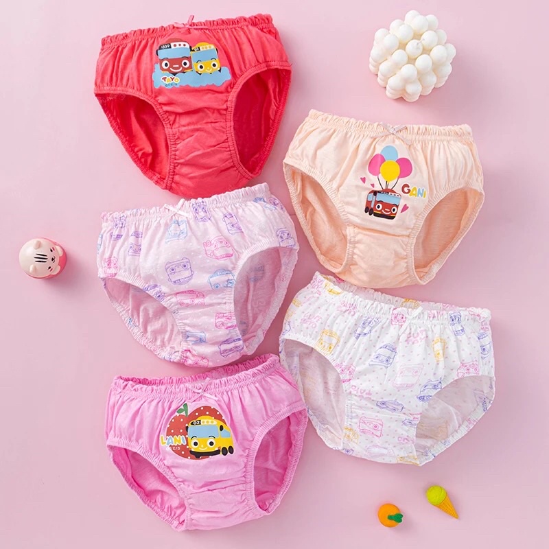 SET Celana Dalam Anak Perempuan Girl TAYO Celana Dalam Anak dengan Box Kolor Anak Perempuan Import