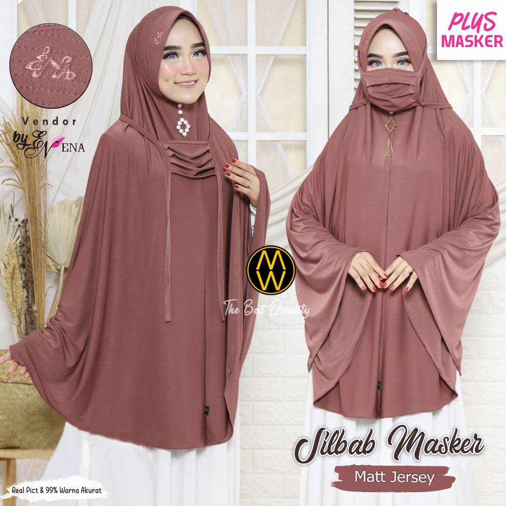 FASHION MUSLIMAH JILBAB JUMBO SYARI MIX CADAR BAHAN JERSEY(JILBAB MASKER)