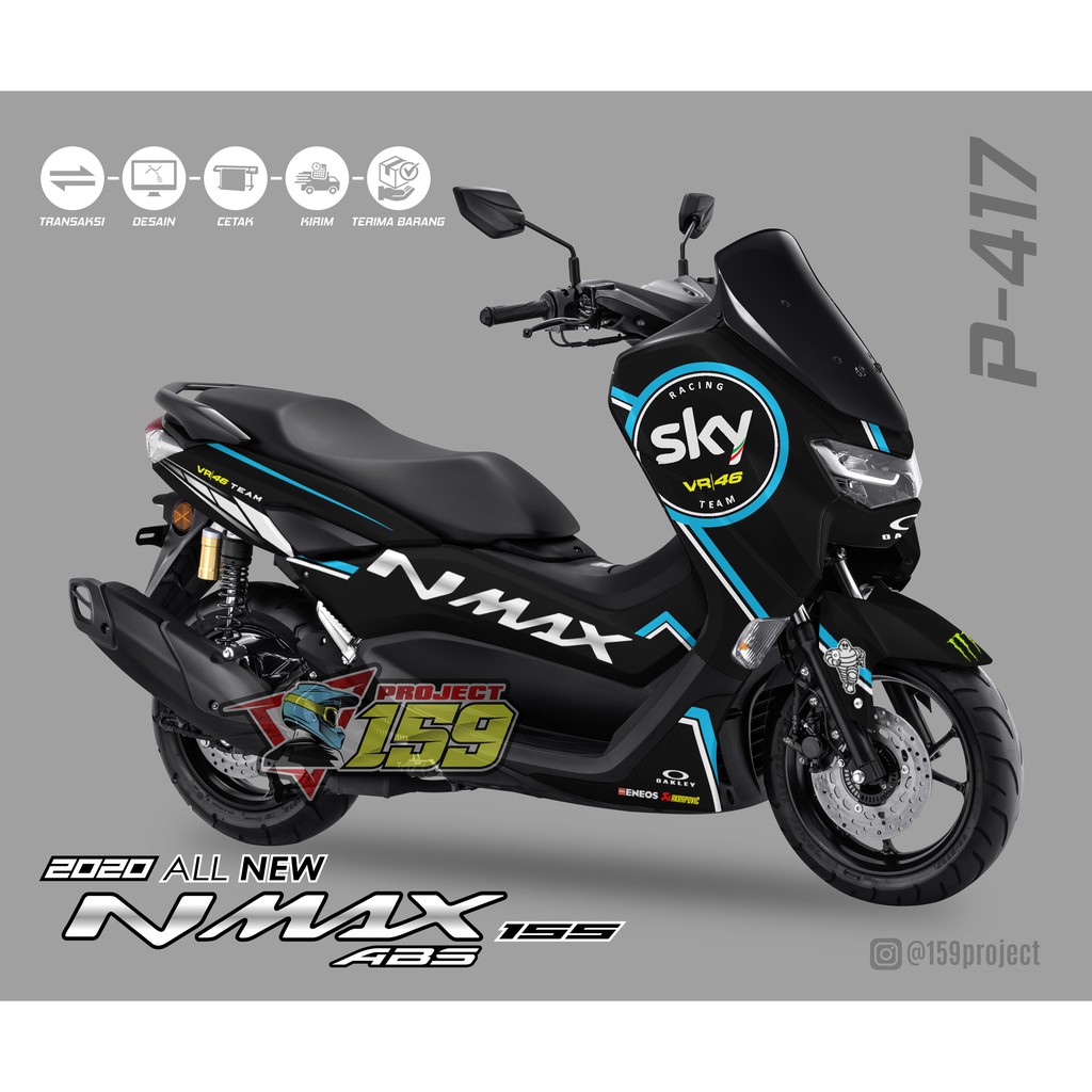 Stiker Motor All New NMAX 155 ABS 2020 - P-417 Sky Racing Team
