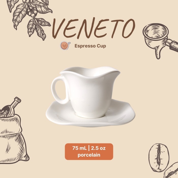 VENETO Espresso Cup | Cangkir Espresso | Cangkir Kopi Teh Keramik Cantik