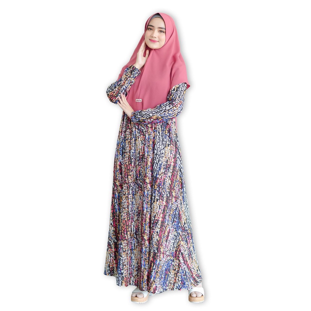 Jual Gamis Wanita Muslim Long Dress Ghaida Dress By Numaia Shopee Indonesia 