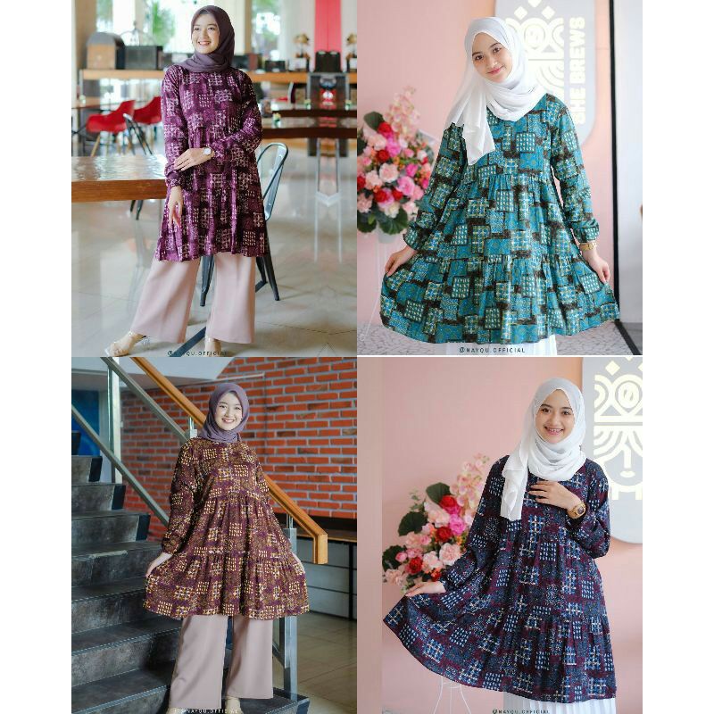 Baju Atasan Muslim Wanita Baju Atasan Wanita Baju Tunik Motif Baju Tunik BatikMurah Baju Tunik Syari