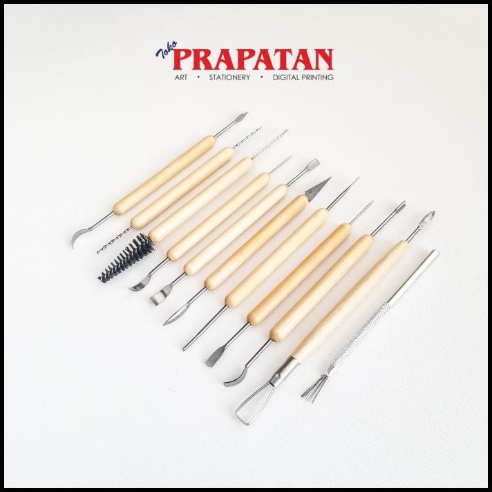 

V-Tec Clay Tool Set 11 Pcs E0088-10B/6 / Alat Sculpt / Alat Ukir