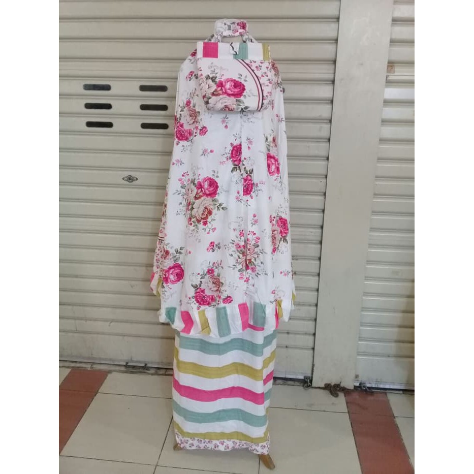 Mukena katun Jepang couple pink RH