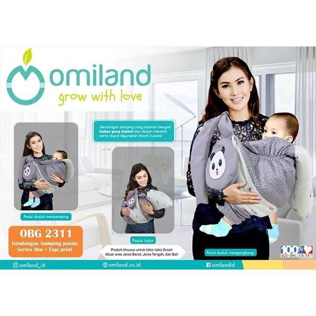 Gendongan Samping Bayi Merk Omiland OBG2311 + Strawberry Besar Halus