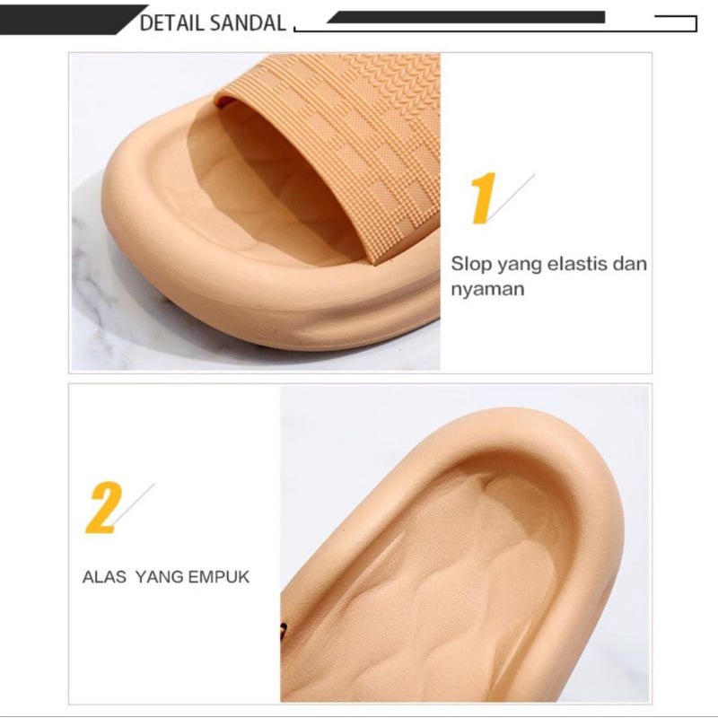 1220-8 [WONDERLY] Sendal Wanita Selop Jelly / Sandal Slop Wanita Karet / Sandal Slides / Slides Wanita / Sandal Unik