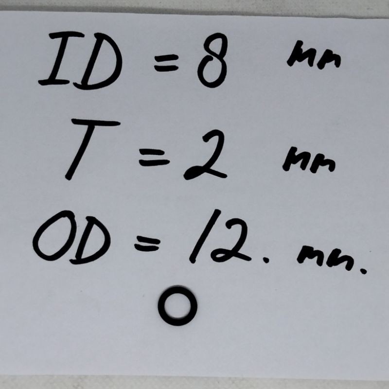 

oring seal karet 2 x 8 x 12 mm NBR Rubber 70