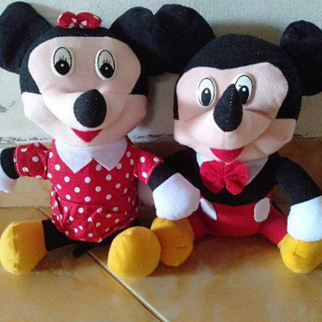 Sepasang micky dan minnie mouse size:S