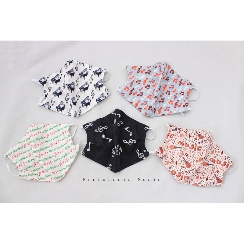 Masker Musik / Masker Kain Organik / Music Organic Face Music