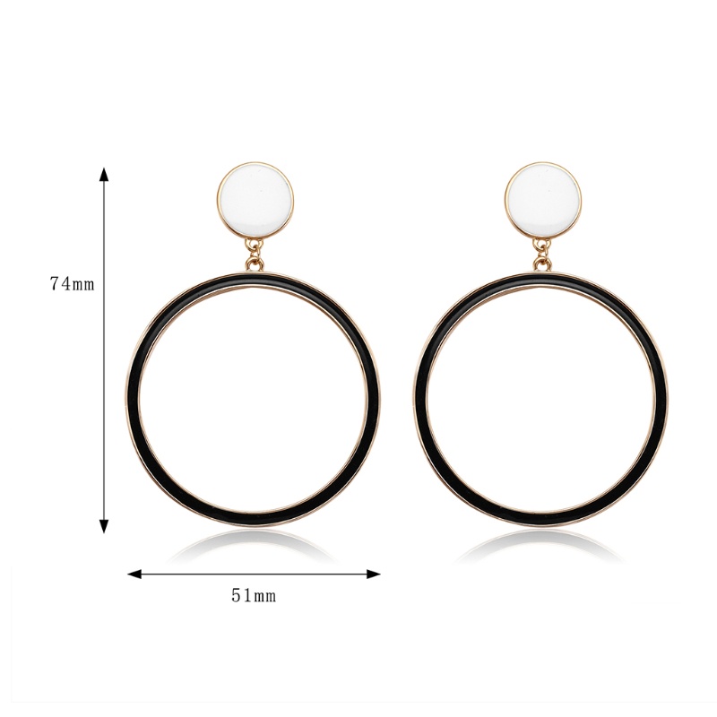 SIY  Women Earrings Luxury Jewelry Elegant Round Dangle Charms Circle Fashion Wedding