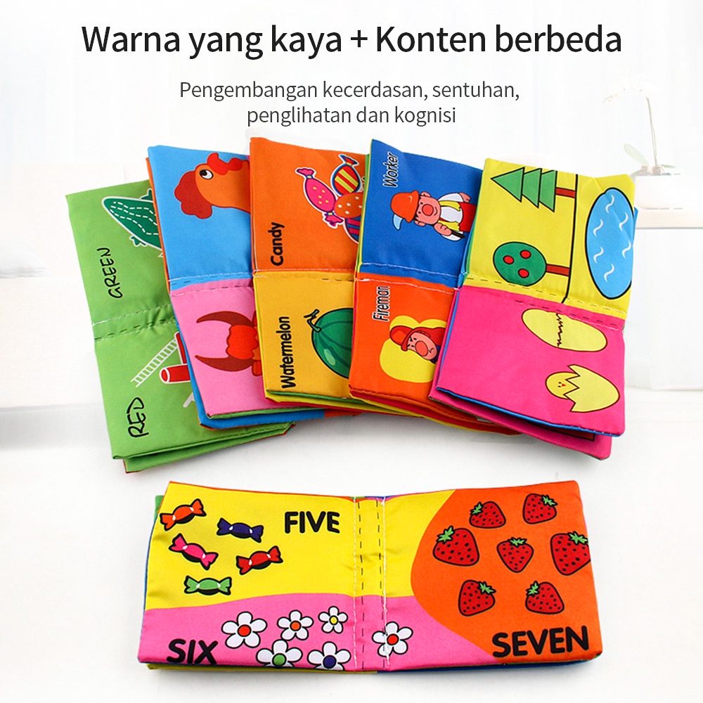 Halobaby Mainan Bayi Baby Softbook Cloth Book / Cloth Book Bayi