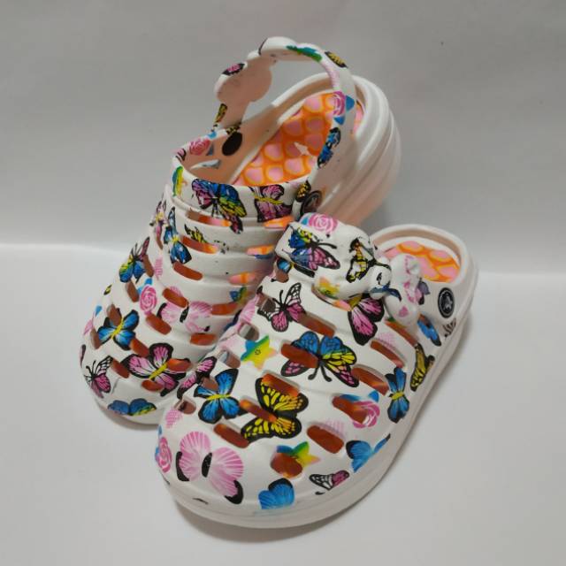 Sepatu Sandal Wedges S30-34 H4cm Butterfly Sandal Motif Kupu-kupu Oriental Brother