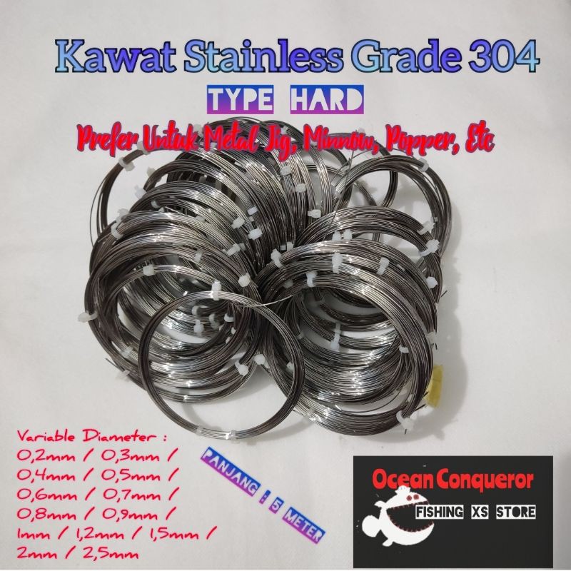 10 METER KAWAT HARD SUS304 STAINLESS STEEL KAKU METAL JIG MINNOW LURE MAKER KAWAT NECKLIN [ALM09]
