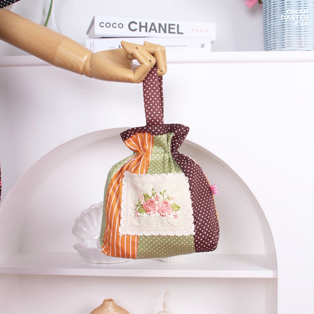 Pouch Serut Bordir Original Omah Daster Eva