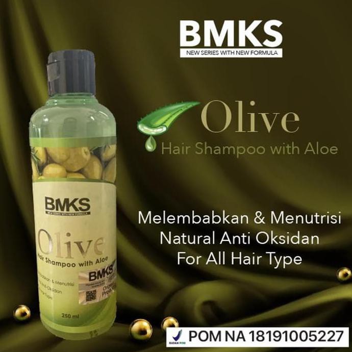 BMKS OLIVE SHAMPOO ALOEVERA - BMKS OLIVE SHAMPOO 250ML ORIGINAL BPOM