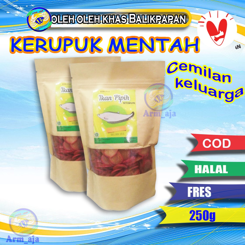 

kerupuk mentah krupuk ikan pipih khas kalimantan