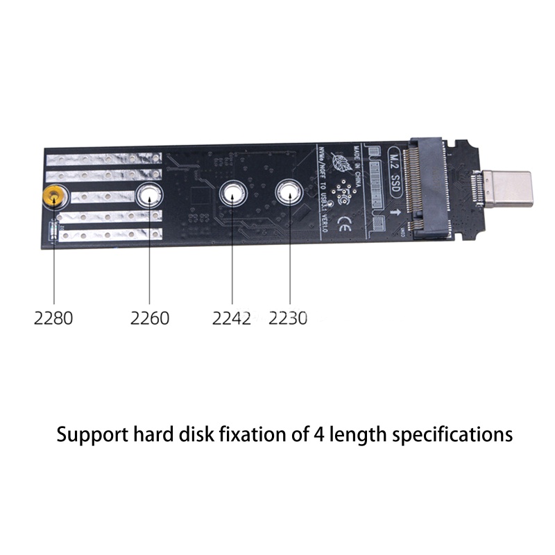 Btsg Adapter NVME NGFF Ke USB Berkinerja Tinggi Untuk Kartu SSD M.2 Ke Type-C (Tanpa Kabel N